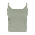 thumbnail image 4 of EHTMSAK Crop Tank Tops for Women Ribbed Square Neck Spaghetti Straps Y2k Tank Top Sleeveless Teen Girl Junior Racerback Camisole, 4 of 4