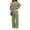 Green, variant on Stralyhd 2 Piece Lounge Set for Women Summer Loose Sets Loose Casual Polo Shirts Pants Outfits Striped Vacation Matching Set Khaki XL