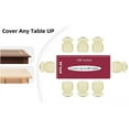 thumbnail image 3 of (6 Pack) Burgundy Premium Rectangle Heavy-Duty Plastic Table Covers ( Reusable), 3 of 6