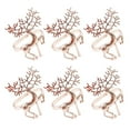 thumbnail image 4 of EeaseMX 6 servilleteros navideños de aleación con delicados anillos de ciervo para fiesta de Navidad., 4 of 7