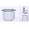thumbnail image 4 of 2Pcs Metal Sofa Recliner-Handles Cup Holder Insert Replacement Drink Can Holder for Sofa Boat Rv Couch Car Truck Poker Table, Silver, 4 of 8