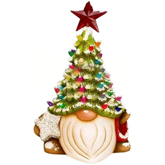Ceramic Gnome Christmas Tree, Faceless Doll Gnome Christmas Tree, Gnome with Christmas Tree Hat Ceramic, Joy Bringing Gnomes, Gnomes Garden Decorations, Gnome Tree Topper