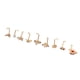 thumbnail image 3 of Juego de 9 piercings para la nariz Sincero, acero inoxidable dorado, forma de L, circonitas brillantes, 3 of 10