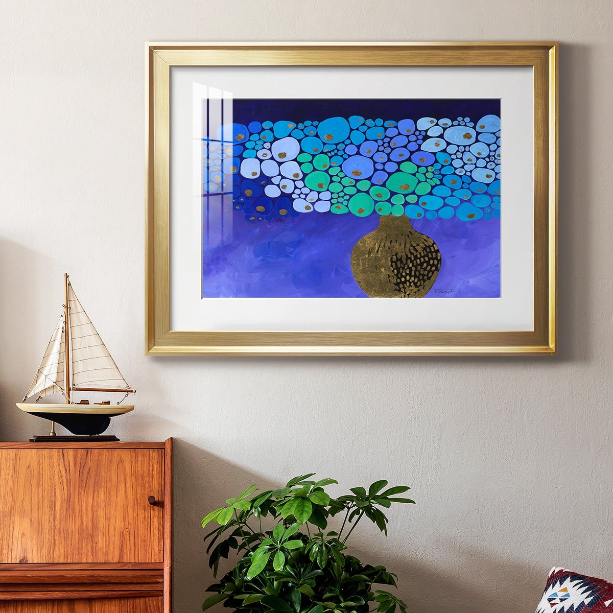 Blue Poppies II Premium Framed Print - Ready to Hang