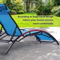 thumbnail image 2 of Yesurprise 2 Piece Patio Chaise Lounges Set, 2 Metal Patio Sunbed, 5-Position Adjustable Metal Recliner, for Balcony, Poolside, Garden, Summer, Park, Patio, 2 of 7
