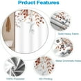 thumbnail image 5 of Watercolor Fall Leaves Shower Curtain for Bathroom 72x84inches Top Hanging Eucalyptus Leaves Shower Curtain Set with Hooks Autumn Waterproof Fabric Decor Shower Curtains, 5 of 6