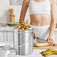 Compost Bucket for Kitchen Countertop,1.3 Gallon Stainless Steel