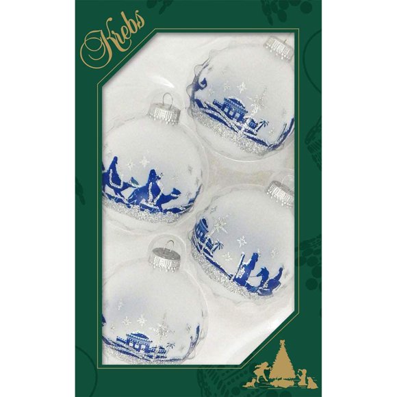 Adornos navideños para árbol de Navidad de Krebs, 67 mm, 4 piezas