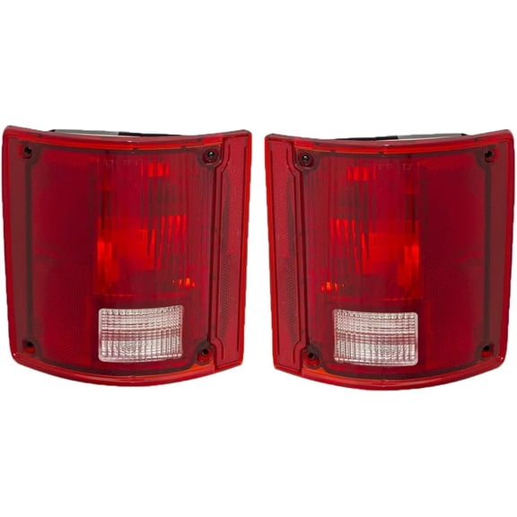 EPIC LIGHTING OE Style Halogen Tail Lights Lens Only w/o Trim Assembly Replacement for CHEVROLET GMC 73-91 PICKUP BLAZER JIMMY SUBURBAN [ GM2808111 GM2801121 5965775 5965776 ] Pair