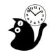 thumbnail image 4 of Reloj de pared con diseño de gato negro, creativo, silencioso, minimalista, acrílico, colgante Estilo A, 4 of 9