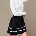thumbnail image 4 of Comfortable Polyester A Line Skirt Trendy Black And White Stripes Fashion Beach Skirts Dress For Various Occasion, 4 of 7