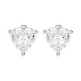 thumbnail image 2 of SuperJeweler 2 Carat Heart Shape Moissanite Stud Earrings in 14 Karat White Gold for Women, 2 of 6