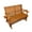 2-seat Teak Tone with Cup Holder, variant on Innovaze 4.5 Ft Wood Patio Glider Bench with Cup Holders, High Back and Deep Contoured Seat, Heavy Duty 800 lbs (Teak Tone, 2-Seater)