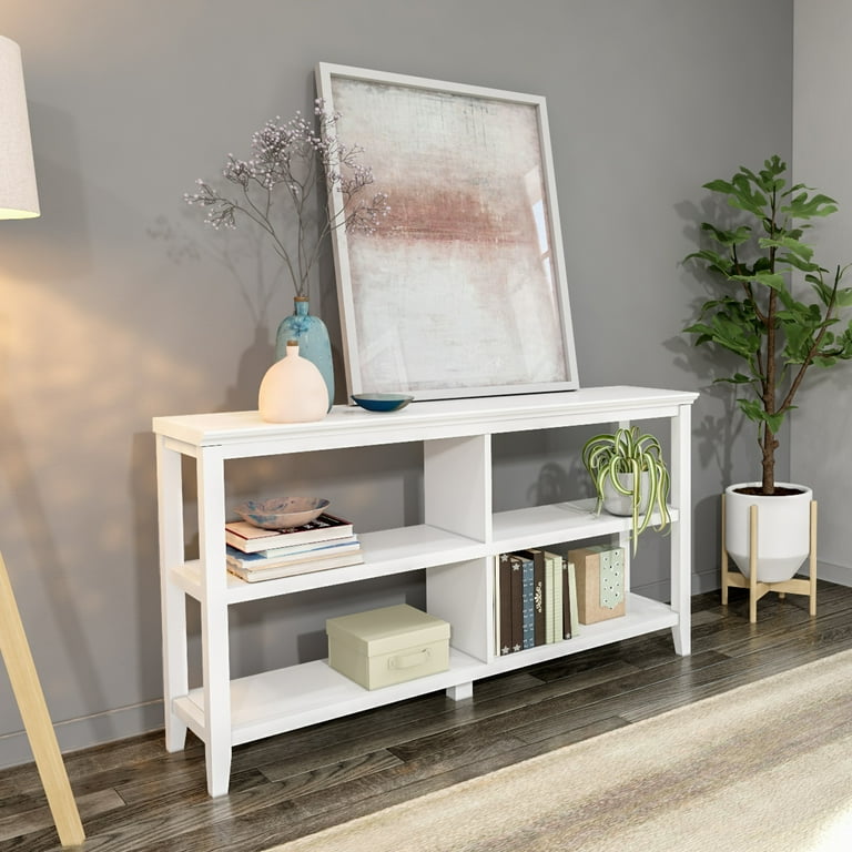 NewRidge 2-Tier Low Wooden Bookcase White - Walmart.com