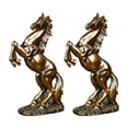 thumbnail image 1 of 2X Escultura de arte, decoración de caballo volador de estilo europeo, regalos de inauguración de la casa de cobre, 1 of 8