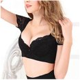 thumbnail image 4 of Bigersell Halter Bra Women Underwear Lace Half-Sleeved Bra Lingerie Lingerie Big & Tall Size Female Padded Sports Bra, Style 3277, Black 40C, 4 of 7