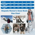 thumbnail image 5 of Stepedia Women's Snow Boots Waterproof Winter Boot Warm Cozy for Cold Weather Non Slip Faux Fur, White, 5 of 8