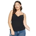 thumbnail image 5 of DNA Couture Womens Bubble Crepe Solid Cowl Necked Camisole Top, Black (Small), 5 of 5