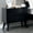 Black, variant on Contemporary Gray Bedside Table | Recessed Handles and 2 Drawers | Crafted from Solid Wood | Overcomes Bedroom Storage Challenges