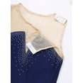 thumbnail image 6 of iEFiEL Kids Girls Sleeveless Sparkly Rhinestone Ballet Dance Leotard Mesh Splice Skating Gymnastics Dress, 6 of 7