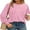 Pink, variant on Sucegi Loose Fit Women's Shirt - Long Sleeve, Round Neck, Pintuck Design for Daily Wear
