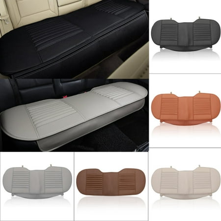 PU Leather Auto Car Vehicle Non-slip Long Rear Seat Chair Cover Protective Cushion Mat Pad, Breathable Car Interior Seat Cover 133x48cm Bamboo Charcoal