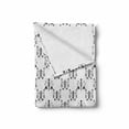 thumbnail image 2 of Tribal Soft Flannel Fleece Throw Blanket, Arrow with Feathers Print Abstract Boho Monochrome Pattern Design, Cozy Plush for Indoor and Outdoor Use, 50" x 60", Charcoal Grey, by Ambesonne, 2 of 6