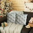 thumbnail image 2 of EazyTech 2-Pack Soft Fluffy 3D Christmas Tree Pillow Covers 18x18 Inch for Sofa Couch Living Room Winter Holiday Decor​​ (Gray), 2 of 5