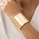 thumbnail image 4 of Jumpingount Pulseras Gran Apertura Ligero Pulido Brazaletes Oro Cómodo Ecológico Moda Joyería Mujer Regalo Ropa, zapatos y accesorios Miscelánea Oro, 4 of 6