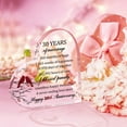 thumbnail image 2 of Happy Anniversary Wedding Hearts Acrylic Keepsake Decor For Wife Husband Girlfriend Boyfriend Couple Parent Women Men Marriage Anniversary Birthday Christmas Keepsake Gift (30Th), 2 of 6
