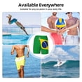 thumbnail image 6 of Men's 2 in 1 Swim Trunks with Compression Liner Flag Of Brazil Quick Dry Beach Shorts, 6 of 6