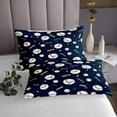 thumbnail image 3 of YST Baseballs Quilt Set King Size,Blue and White Baseball Kids Coverlet Set,3Pcs Bedspread Set with 2 Pillowcases,Soft and Durable,for All Seasons, 3 of 5