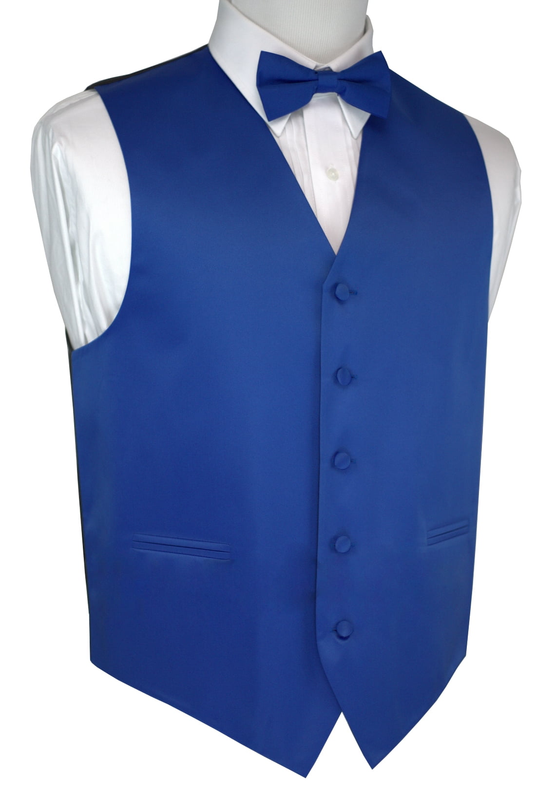 Italian Design, Men's Tuxedo Vest, Bow-tie - Royal Blue - Walmart.com