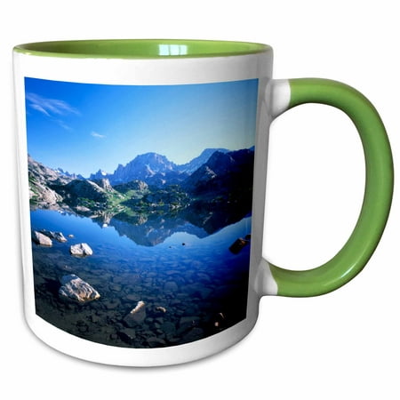 3dRose Island Lake, Wind River Range, Wyoming - US51 SSM0073 - Scott T. Smith - Two Tone Green Mug,