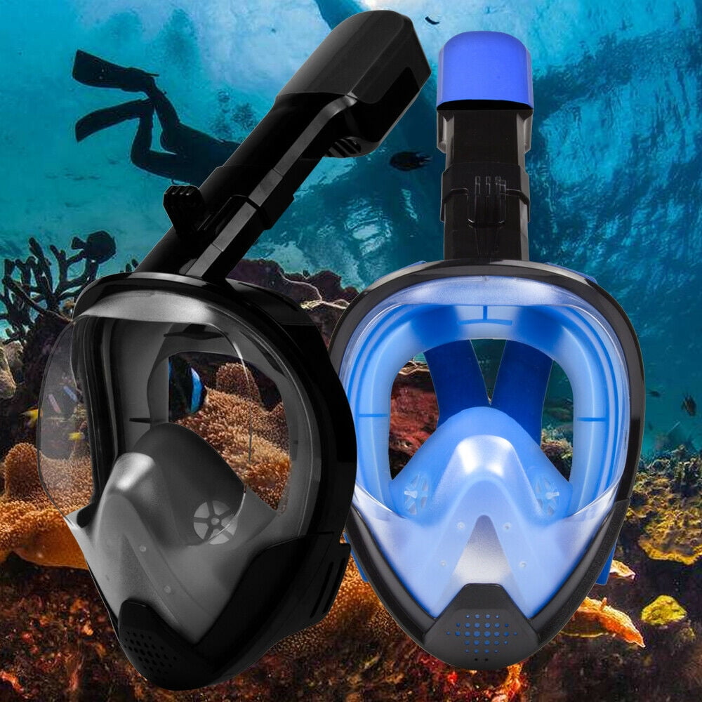 Swimming Full Face Mask Surface Diving Snorkel Scuba for GoPro Sport Cam Swim TB 