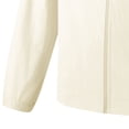 thumbnail image 4 of Men's Summer Jackets Sun Protection Trendy Comfortable Long Sleeve Solid Color Full-Zipper Elastic Cuffs Hoodies Light Shirts With Pockets White 2XL, 4 of 9