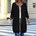 thumbnail image 2 of jtjvou Long Hoodies for Women Zip Up Fleece Oversized Tunic Sweatshirts with Pockets 2025 Fall Lightweight Jackets Black XL, 2 of 4