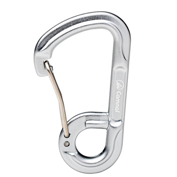 Advancent Clips de mosquetón Tecnología avanzada resistente al desgaste Operación simple Superficie lisa Mosquetón de alta resistencia para Escalada Plata