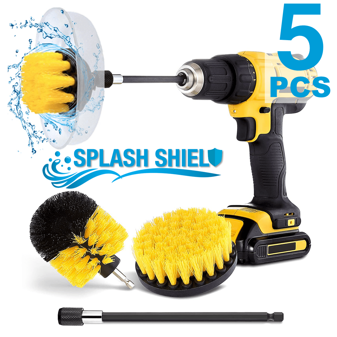 Super Practical 3Pcs Electric Drill Brush Power Scrub Cleaning Combo Kit For Car 