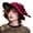 Black and red mix, variant on Unisex Halloween Peaked Witch Hat Knit Wizard Hat Men Women Party Cosplay Hat