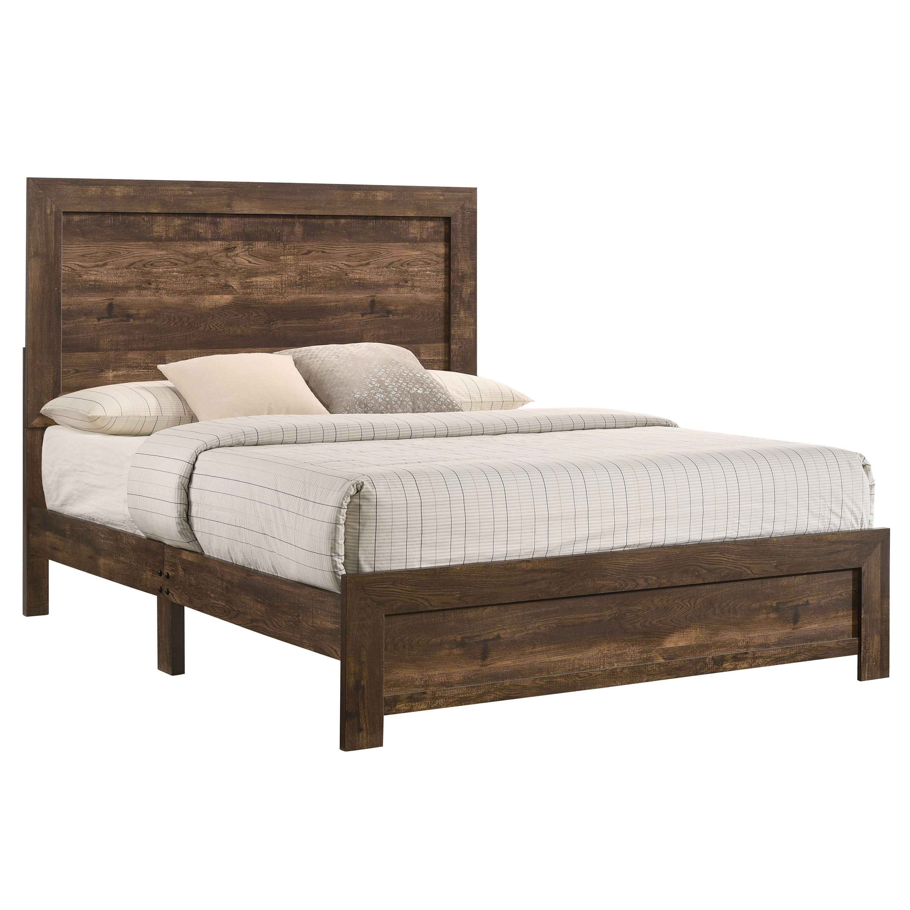 Furniture of America Volo Panel Bed, Walnut, Queen