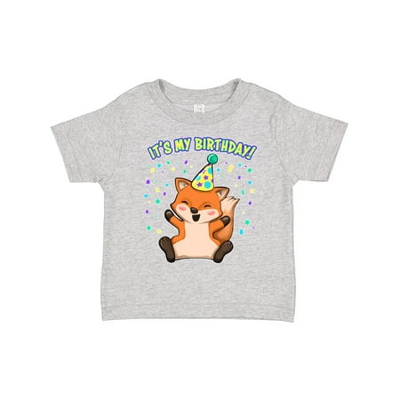 

Inktastic It s My Birthday- Cute Fox Gift Toddler Boy or Toddler Girl T-Shirt