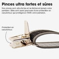 thumbnail image 5 of Tirantes para hombre ajustables de 100 cm de ancho gris-talla única Made in - Elástico vintage original ultrarresistente y 4 clips en X extrafuertes, 5 of 5