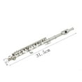 thumbnail image 1 of Key Of C Piccolo, Detachable Silver Plated C Piccolo With Screwdriver PU Leather Box Cleaning Tool Set, Professional Stainless Steel Copper Piccolo For Beginner, Kids, Student, 1 of 8