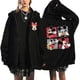 thumbnail image 3 of Sudaderas con cremallera de Minnie y Mickey Mouse para mujer, sudaderas con capucha de Disney, chaqueta Harajuku, ropa de calle de dibujos animados, Unisex, años 90, Y2k, 3 of 3