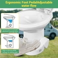 thumbnail image 6 of Portable RV Toilet with Pedal Flush, High Profile lightweight toilet - White, 6 of 11