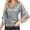Grey, variant on Shimmer Tops for Women Womens Sequin Tops 3/4 Sleeve Glitter Sparkly Shimmer Party Dressy Blouse V-Neck Disco Club Concert Shirts Sequin Blouse V Neck Tops for Evening Army Green L