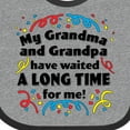 thumbnail image 4 of Inktastic My Grandma and Grandpa Have Waited a Long Time for Me Boys or Girls Baby Bib, 4 of 4