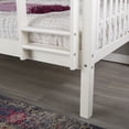 thumbnail image 3 of Walker Edison Solid Wood Twin Over Twin Mission Design Bunk Bed - White, 3 of 21