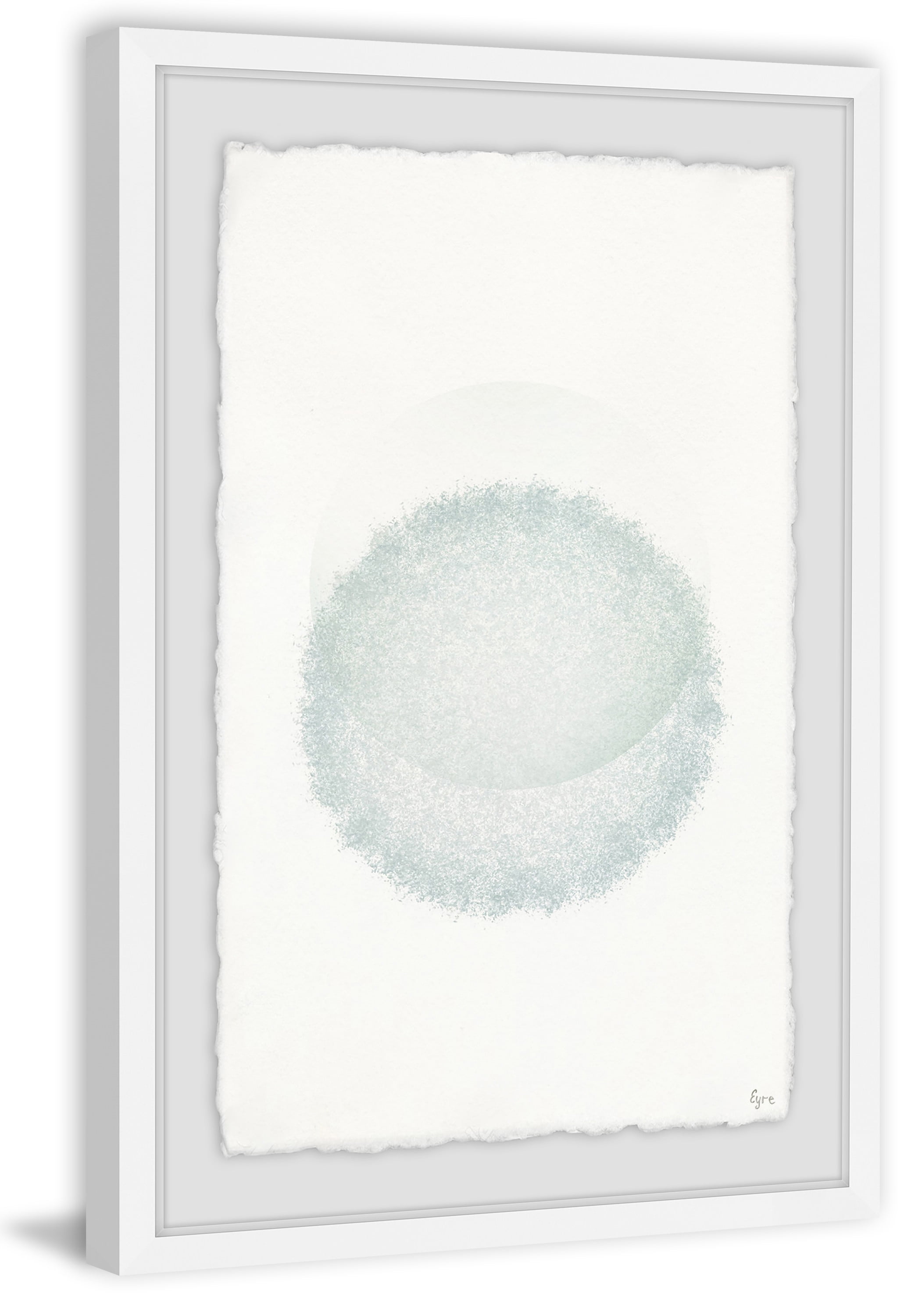 Green Blotch Framed Painting Print
